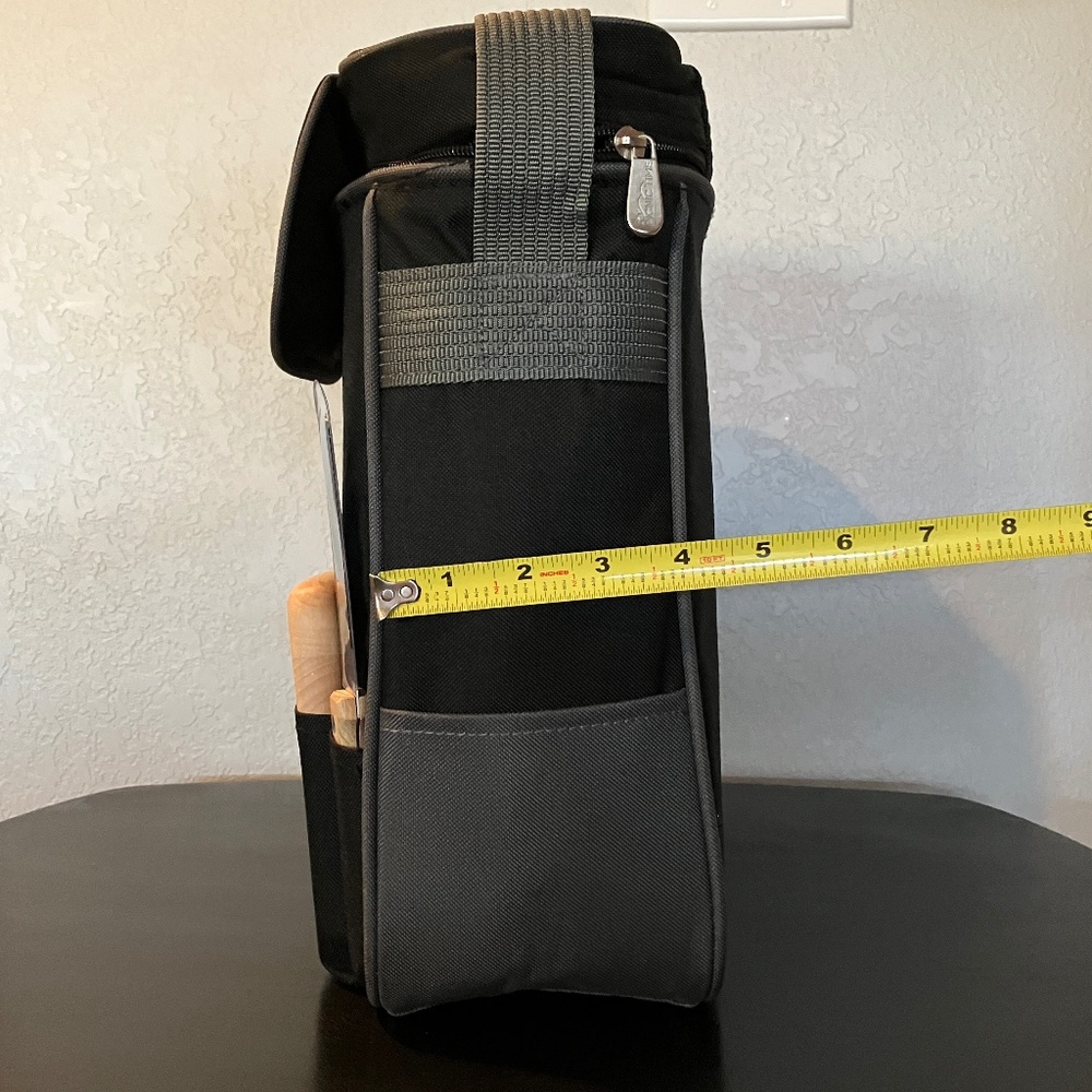 Insulated Wine Tote Cooler + Cheese Board & Tools Set - Picture 5 of 12